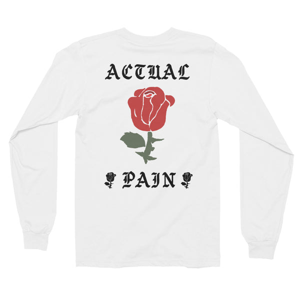 Big Rose // White // Long Sleeve T-Shirt
